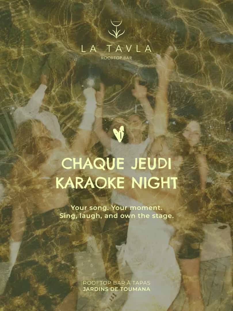 Karaoke Night chaque jeudi au rooftop La Tavla