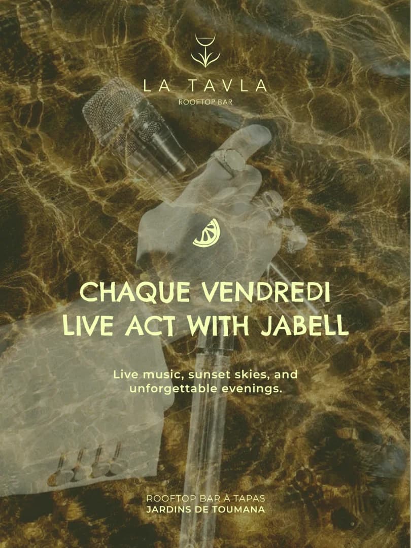 Live Act avec Jabell tous les vendredis à La Tavla Rooftop